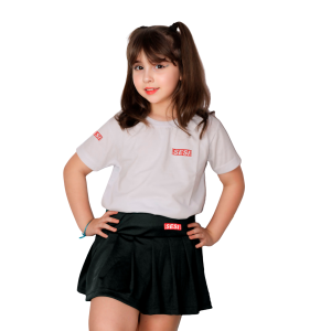 short saia com pregas sesi infantil